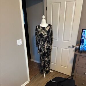 bryn Walker Paisley print Black/Green Pants